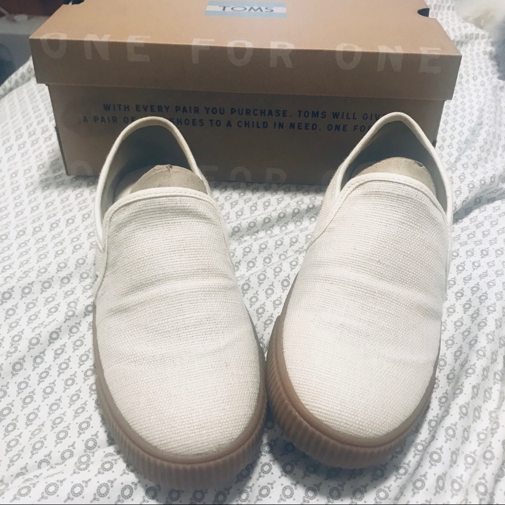 TOMS vegan birch clemente slip ons